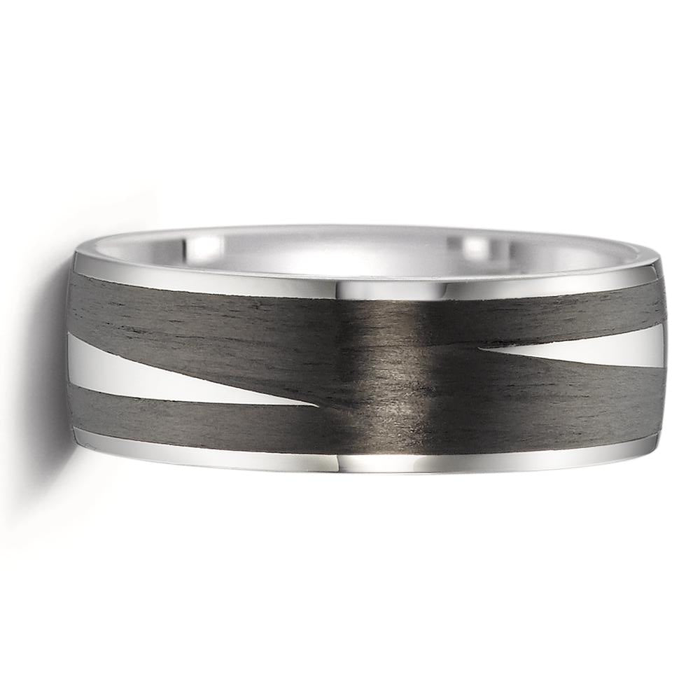 Stainless Steel & Carbon Fibre Wedding Ring