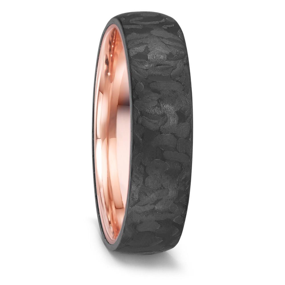 The Bravado - Forged Carbon Fibre & Rose Gold Wedding ring band