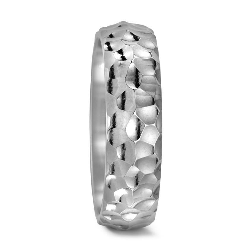 Titanium Hammered Effect Ring 5 to 7mm widths, alternative metal wedding band