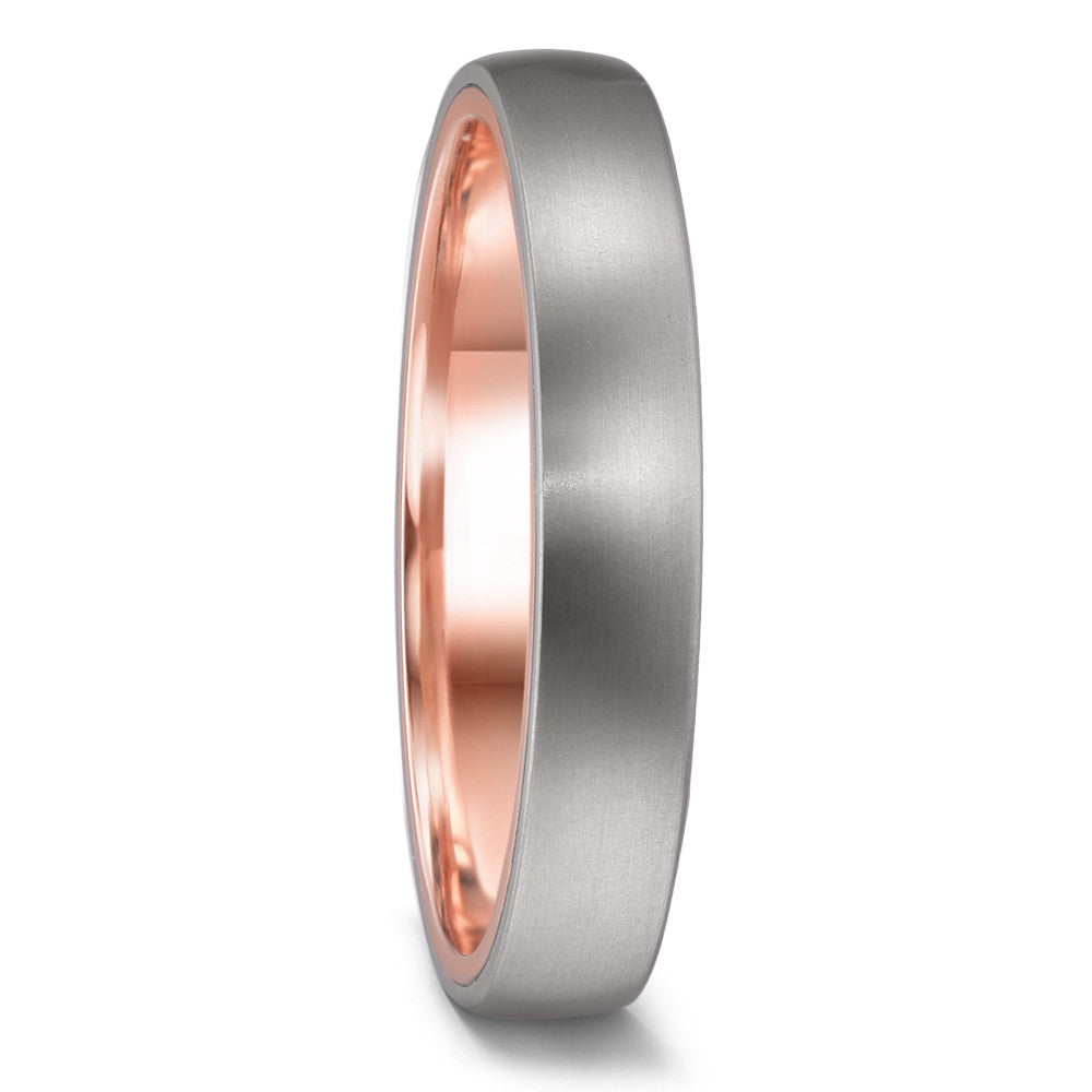 The Oracle - Titanium & 14K Rose Gold Sleeve, Ultra comfort fit, Wedding Ring