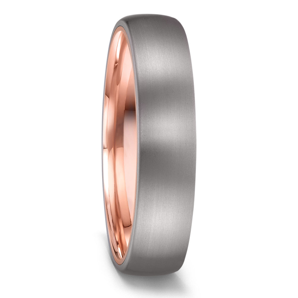 The Oracle - Titanium & 14K Rose Gold Sleeve, Ultra comfort fit, Wedding Ring