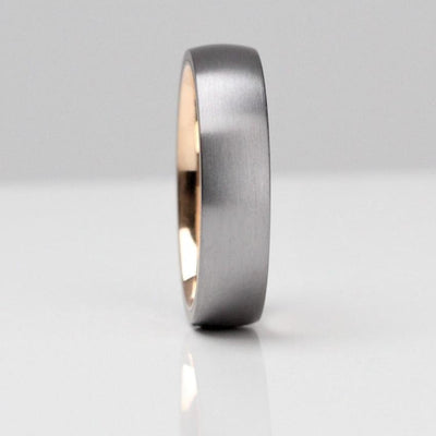 Tantalum & 14K Rose Gold, Ultra comfort fit, Wedding Ring