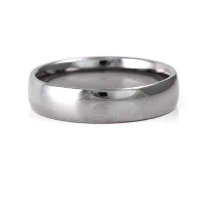 Euro dome tantalum wedding ring for men in a polished finish. 6mm wide court shape for him
