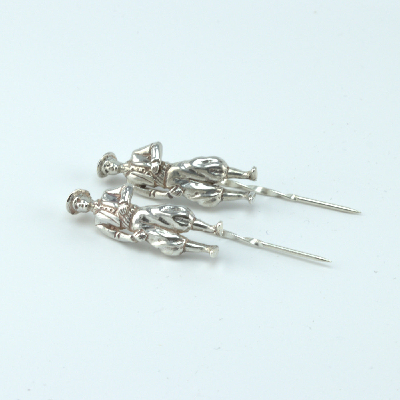 Convert Silver figure into Tie Pin X 2