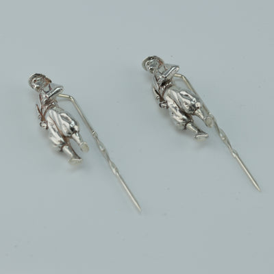 Convert Silver figure into Tie Pin X 2