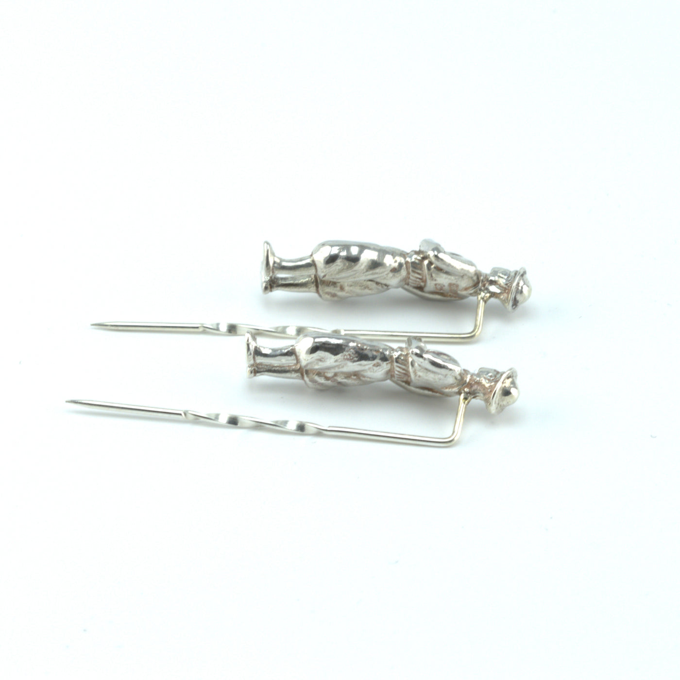 Convert Silver figure into Tie Pin X 2