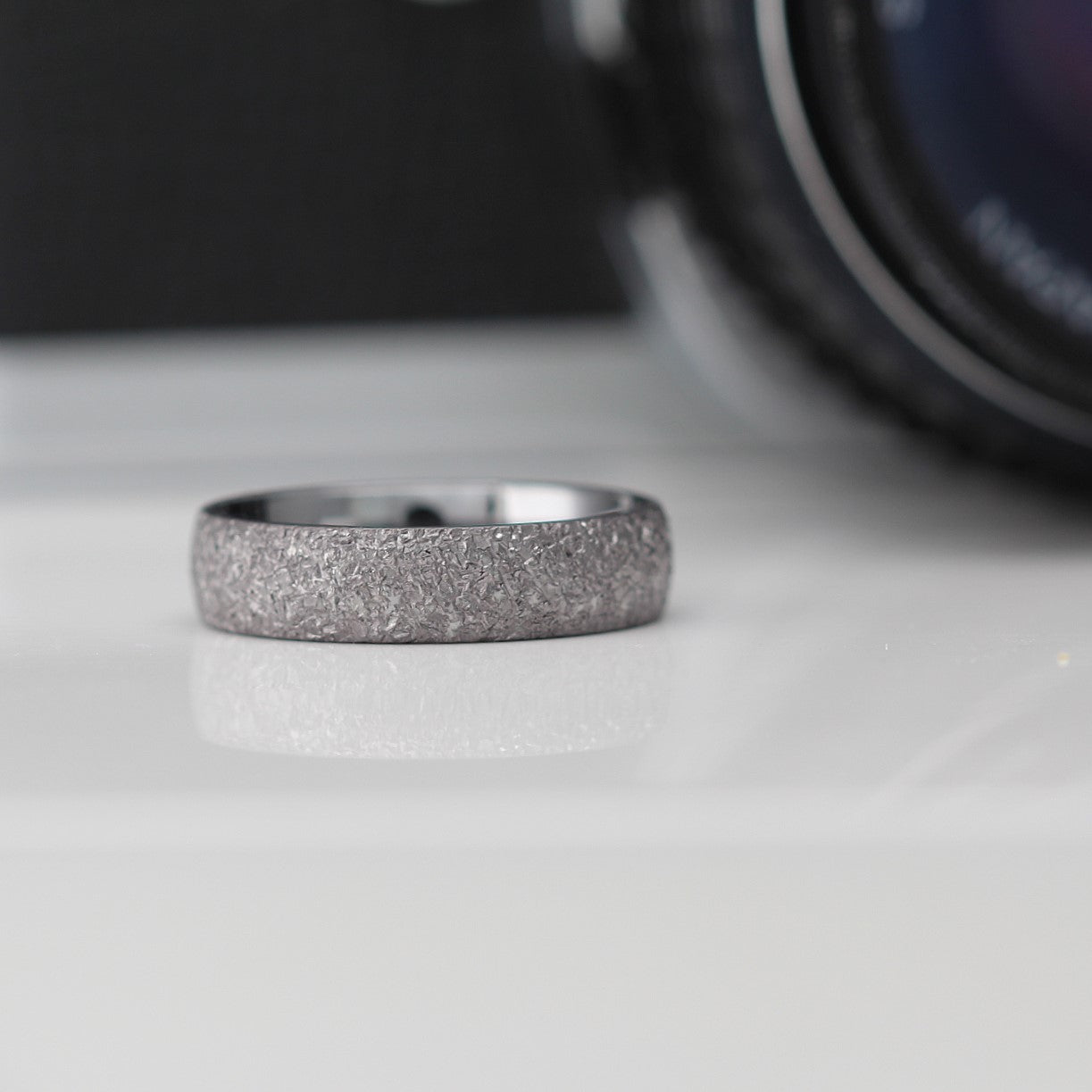 The Asteroid - TANTALUM -  Our Asteroid finish, Ultra comfort fit, Wedding Ring Band