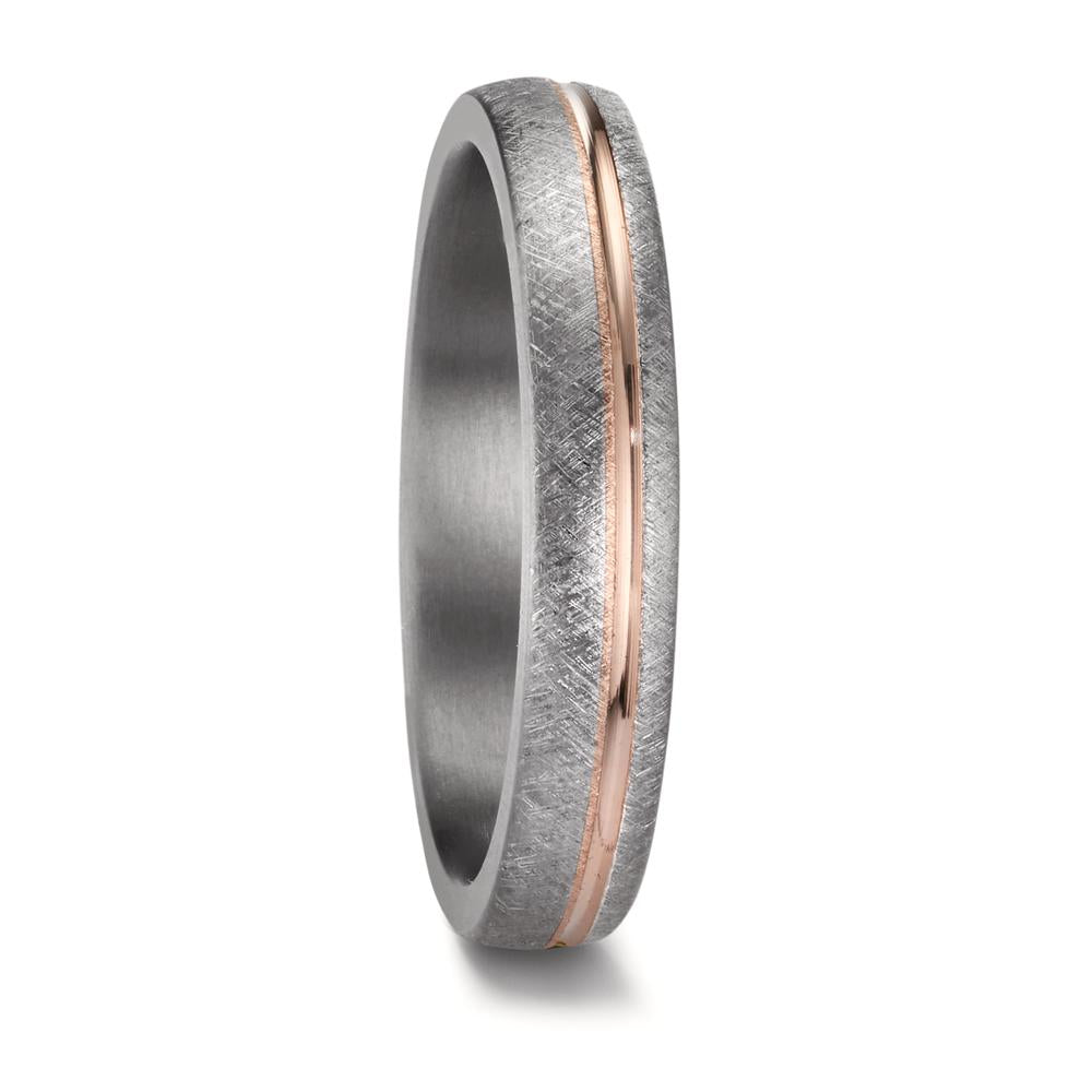Stellar Union - Tantalum, 14K Rose Gold and Diamond set, 4mm, Wedding Band Set - FREE Engraving!