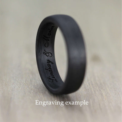 Carbon Fibre & Palladium Ring with Free Engraving!