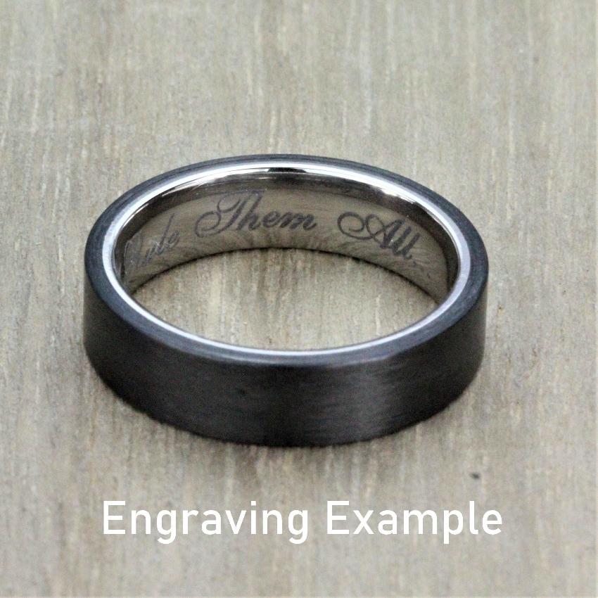 Titanium & Textured Carbon Fibre Ring with FREE Engraving!