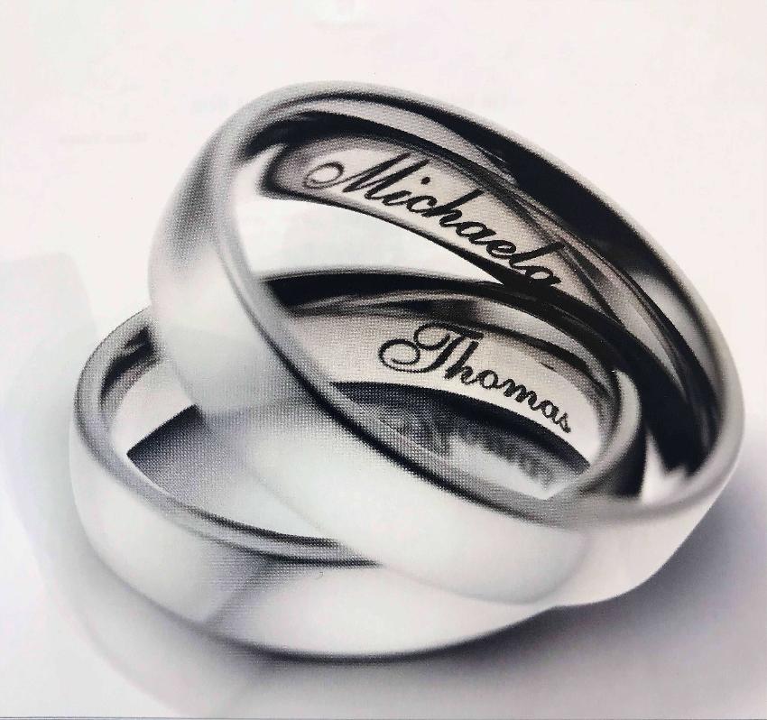 8mm Carbon Fibre & Titanium Wave Ring, Comfort fit  - Free Engraving!