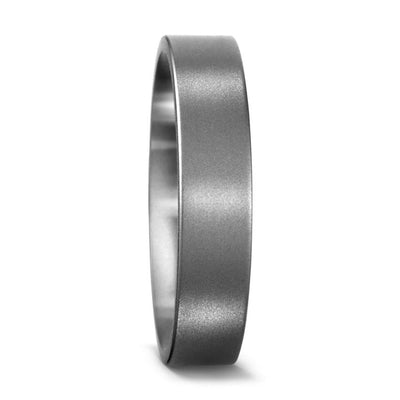 Titanium Wedding Ring Band. Flat court shape brushed/matt finish for men uk