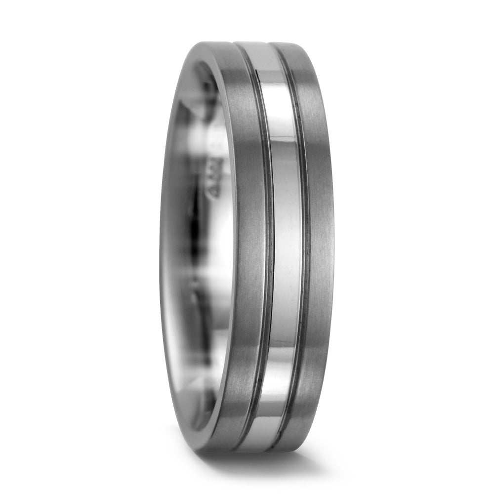 Titanium & Palladium Wedding/Engagement Ring 5.5 to 6.5mm widths - The Voyager