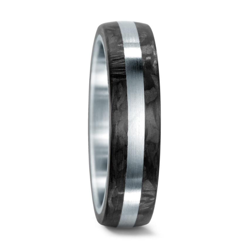 Stainless Steel & Forged Carbon Fibre Wedding Ring