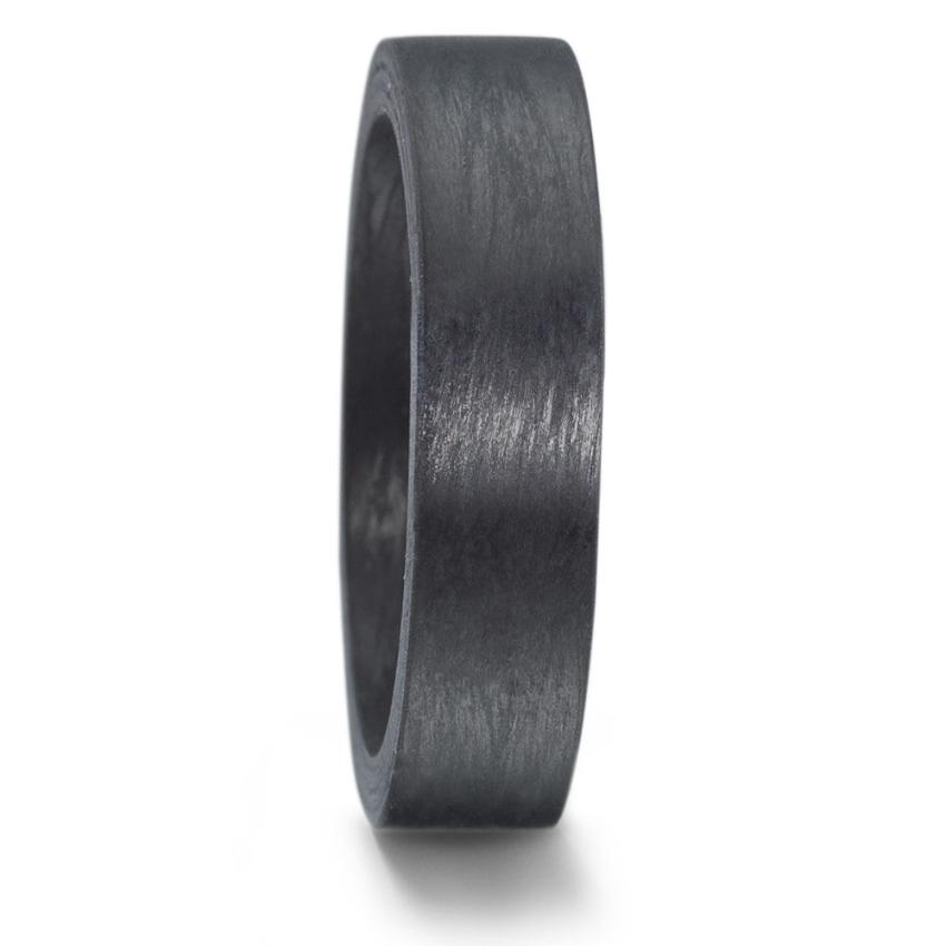 Flat Court, Carbon Fibre, Wedding Ring (4, 5 or 6mm) 