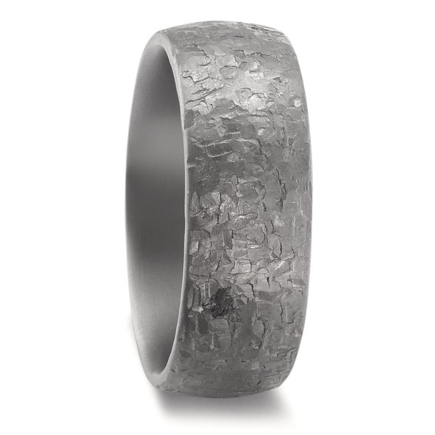 TANTALUM - Structured surface, Ultra comfort fit, Wedding Ring (7 or 8mm) alternative metal textured tantalum