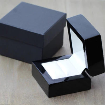 Stainless Steel & Carbon Fibre wedding ring - Centre groove, stepped centre design. 