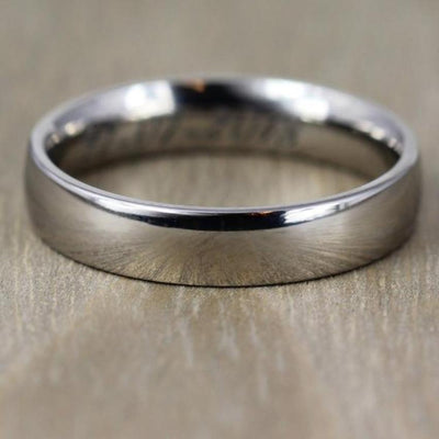Polished Titanium, Ultra comfort fit, Wedding Ring (5 to 6mm) - The Legend