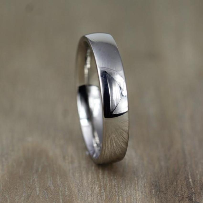 Polished Titanium, Ultra comfort fit, Wedding Ring (5 to 6mm) - The Legend