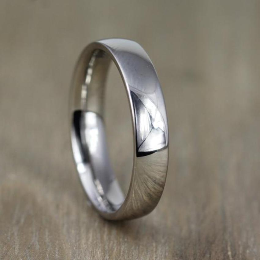 Polished Titanium, Ultra comfort fit, Wedding Ring (5 to 6mm) - The Legend